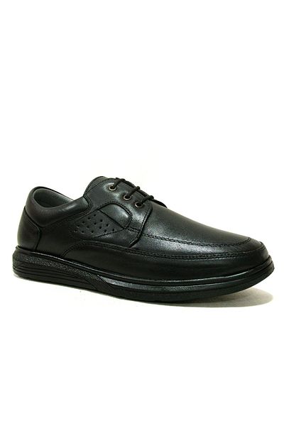 Fancy Black Lace-up Anatomical Comfort Men's Shoes