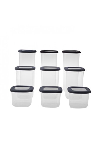 Karaca Rise, 9 Piece Storage Container Set, Anthratice