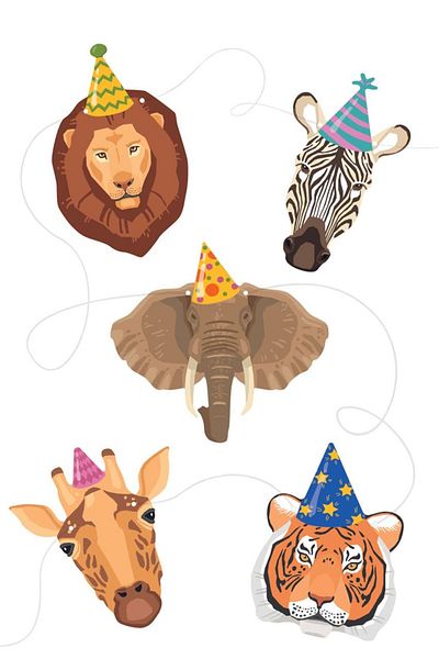 Partifabrik Ornament de perete cu tematică Safari pentru animale de petrecere