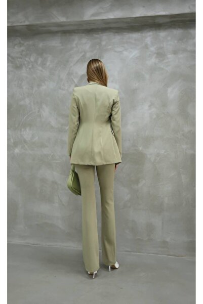 STMT BUTİK Elegant Detailed Stone Trimmed Blazer Suit