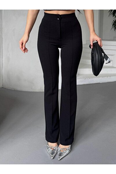 Paw Garage Γυναικείο παντελόνι Beyond High Waist εφέ σύσφιξης με φαρδύ πόδι παντελόνι palazzo