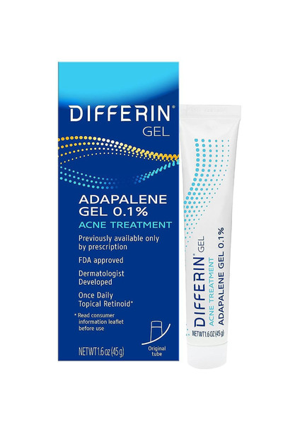 Differin Acne Treatment Gel with 0.1% Adapalene Gel 45 gm