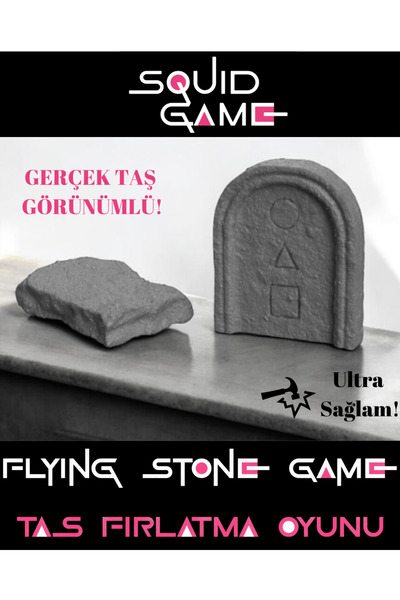 High Poly SQUİD GAME TAŞ DEVİRME OYUNU SETİ