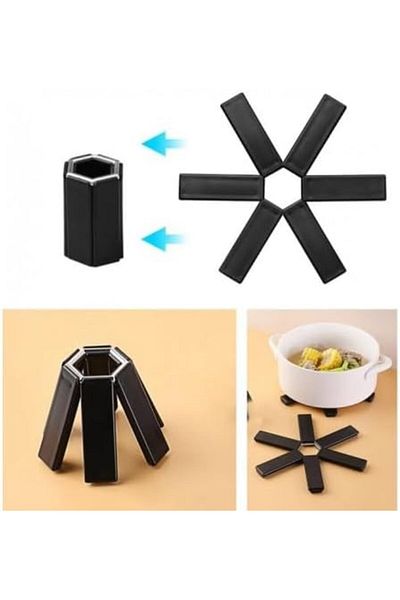 STOREMAX Ntwork Foldable Trivet, Pot, Pan, Teapot Coaster, Table and Countertop Hot Protector Ar