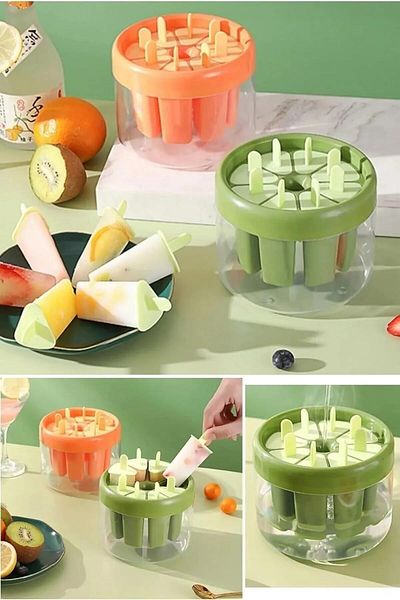 STOREMAX Sellbuystore Silicone Ice Cream Mold, 8 Chambers, Cocktail and Fruit Ice Cream Mold 1053513
