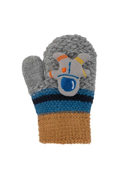 Kitti 1-3 Yaş Bebe Örme Eldiven Erkek