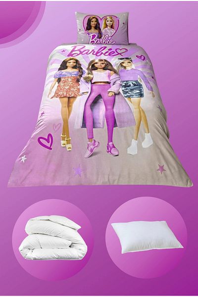 Taç Licensed Barbi Shine Single Children's Duvet Cover + Duvet + Pillow