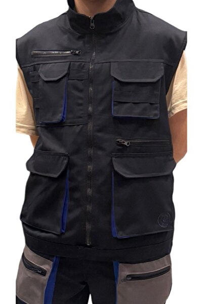 Online سترة ساكس هارمان ذات تفاصيل زرقاء متعددة الجيوب