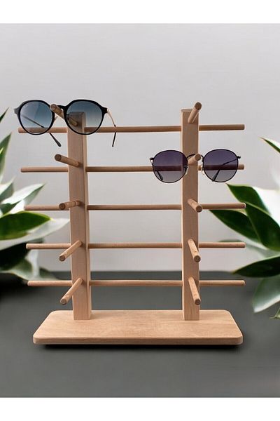Dnz 10-Piece Wooden Glasses Stand - 2X5