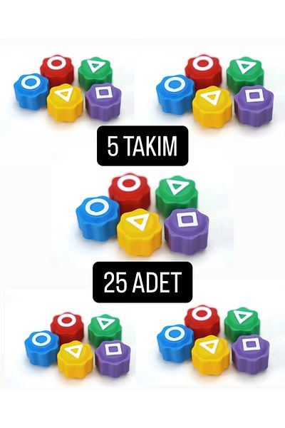 ümit toys مجموعة لعبة 5 أحجار Gonggi - 5 عبوات - مجموعة ألعاب Five Stones ملونة Gonggi - لعبة الحبار 2 - بدون صندوق