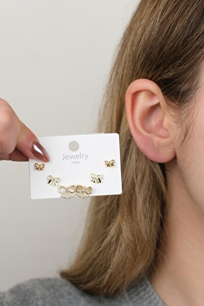 Jack Ferrero KADIN ÇOKLU KÜPE SETİ ALTIN KAPLAMA