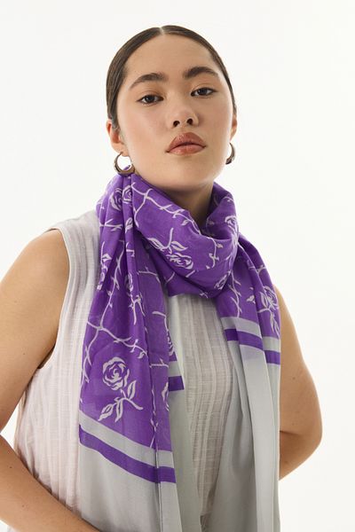 SOFT AKSESUAR Flovers Design Pattern Shawl