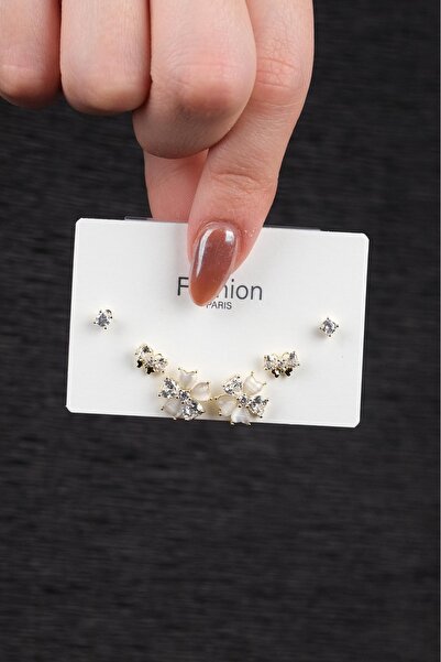 Jack Ferrero KADIN ÇOKLU KÜPE SETİ ALTIN KAPLAMA