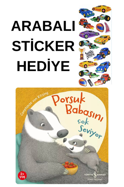 TÜRKİYE İŞ BANKASI KÜLTÜR YAYINLARI ARABALI STİCKER HEDİYELİ - OKUL ÖNCESİ RE...