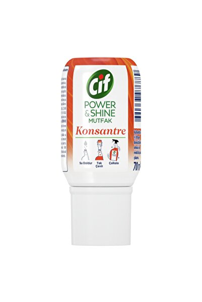Cif Power & Shine Konsantre Mutfak Yüzey Temizleyici Leke Çıkarıcı Yağ Çözücü 70 ml