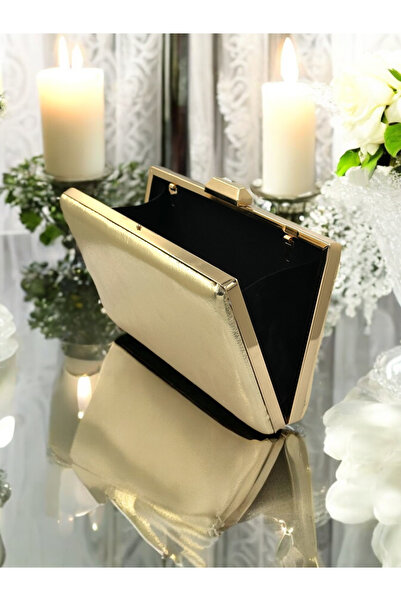 Wedding Fashion Geantă de seară din piele încrețită cu curea metalică cu lanț - Pentru nuntă, logodnă și absolvire