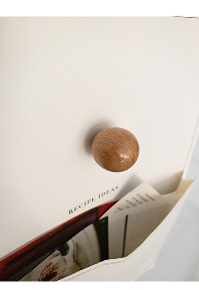 THE HANDMADE HUB 10'lu Mıknatıslı Ahşap Küre (20 MM) Buzdolabı Metal Pano Magnet Seti | Vernikli Ahşap