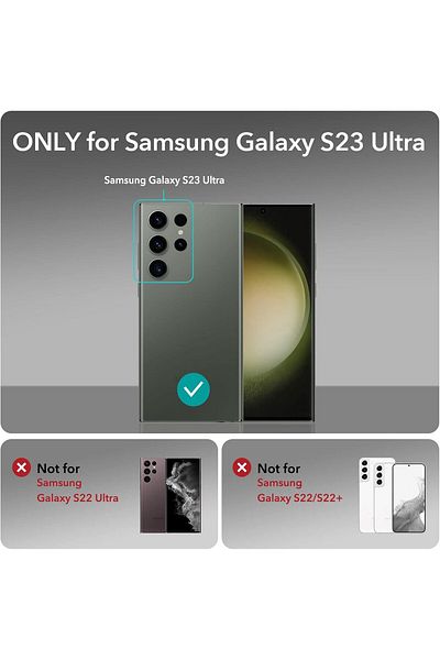 AWH Camera Lens Protector for Samsung Galaxy S23 Ultra, Scratch-Resistant, 1 Set Silver
