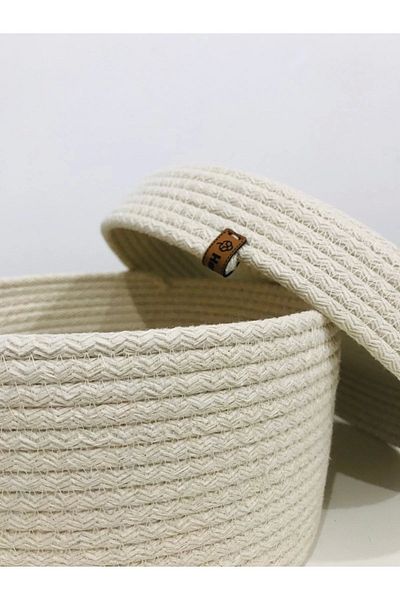 Hediyeninellitonu Καλάθι με Καπάκι Organizer 25*15 cm Χειροποίητο