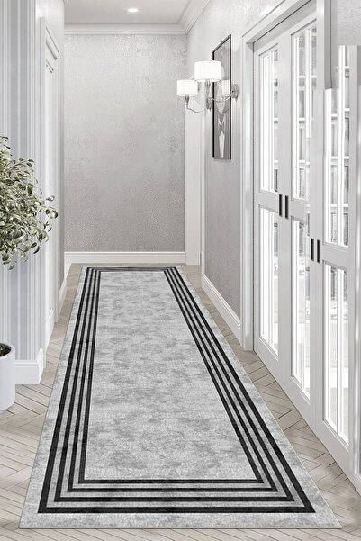 Zeria Home Kaymaz Tabanlı Yıkanabilir Baskılı Halı Yolluk