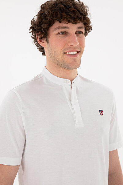 U.S. Polo Assn. Ανδρικό λευκό μπλουζάκι