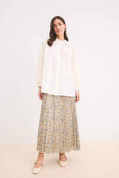 DeFacto New Season Relax Fit Seersucker Textured Long Sleeve Hijab Shirt Tunic
