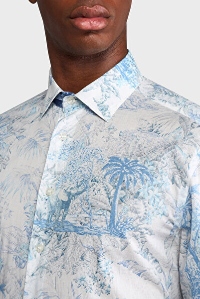 ETRO Safari Desenli % 100 Pamuk Regular Fit Gömlek Erkek GÖMLEK MRIB000199 SA5F4 X0883