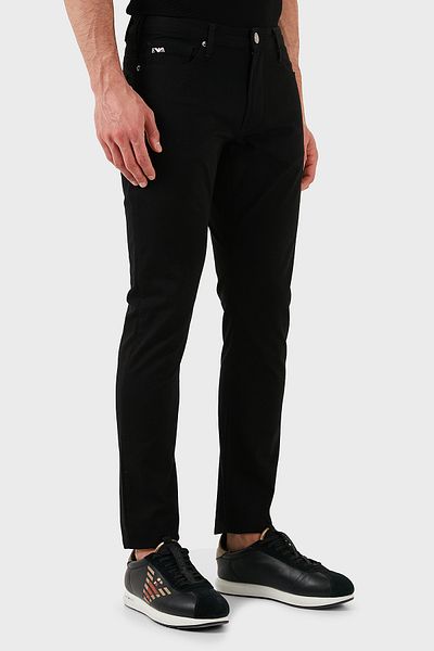 Emporio Armani Stretch Cotton Slim Fit Regular Waist Straight Leg Jeans Men's Jeans