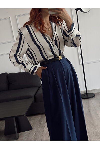 bonnline Pleat Detail Wide Leg Palazzo Trousers