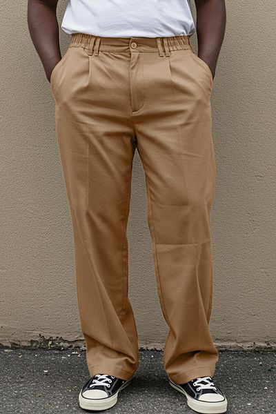 Trendyol Collection Pantaloni largi, confortabili, din țesătură țesătură TMNSS25AR00001