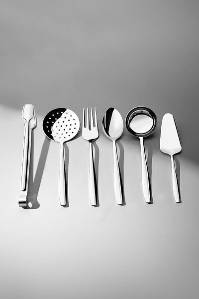 Nehir Stainless Steel 6 Piece Ladle Colander Serving Set