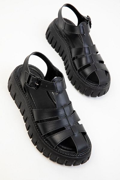 SOHO Schwarze Damensandalen 17851