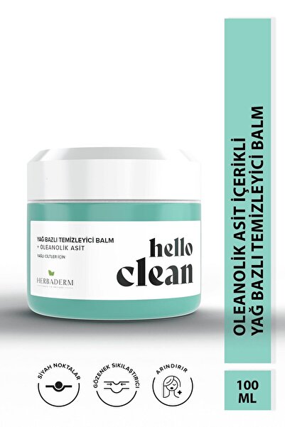 Herbaderm Hello Clean Gözenek Karşıtı Yağ Bazlı Temizleyici Balm