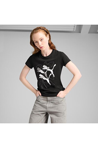 Puma تي شيرت PUMA Black Graphics ذو علامة تجارية