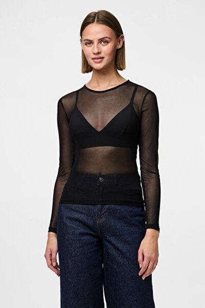 PIECES Pcninni Ls Mesh Top Noos Bc