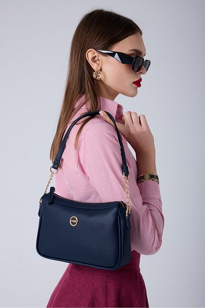 Fossil Γυναικεία Τσάντα ώμου Navy Blue 05FS22Y277