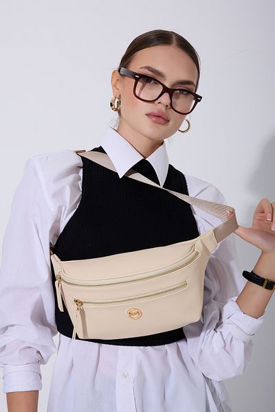 Fossil Bézs színű női deréktáska 05FS22Y282