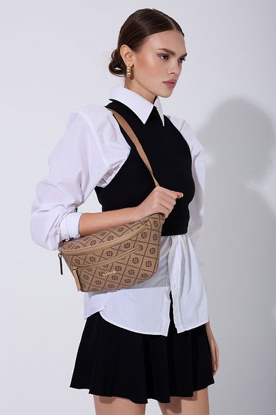 Fossil Дамска чанта за кръст Tramli Mink 05FS22Y282
