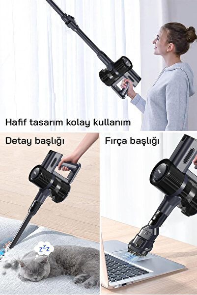 Sinbo SVC-8623 BLDC Motorlu Dikey Kablosuz  Süpürge ,UV Akar Temizleme Başlıklı (Evcil Hayvan Aparatlı)