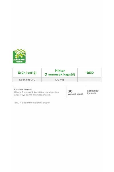 Dynavit Coenzyme Q10 100Mg - 30 Soft Capsules