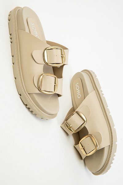SOHO Beige Damen-Hausschuhe - Modell 19322