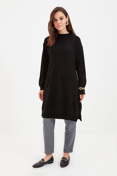 Trendyol Modest Sweater - Black - Relaxed fit