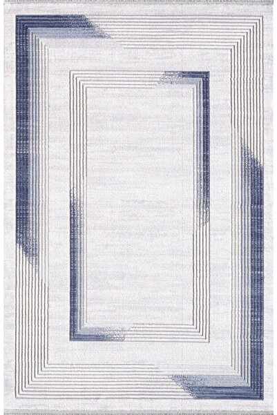 Artemis Halı Dior 6404a Kemik Mavi Modern Desen Makine Halısı