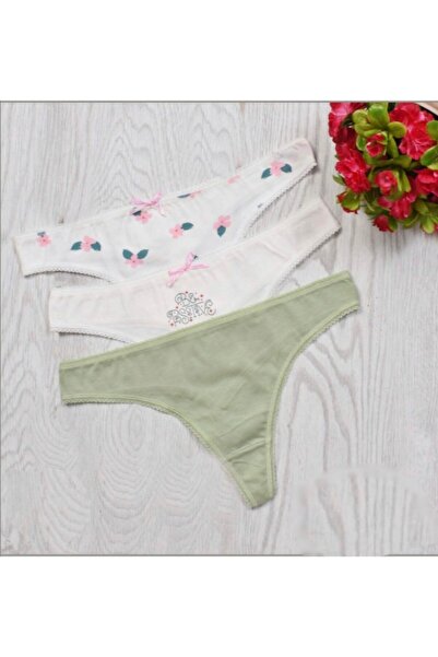 Scarlet Ticaret Çok Renkli 3'lü Tanga Külot