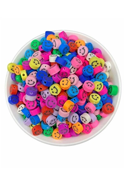 Hedef Bijuteri 25 قطعة 10 مللي متر بوليمر كلاي فيمو مختلط الوجه المبتسم/الوجه...