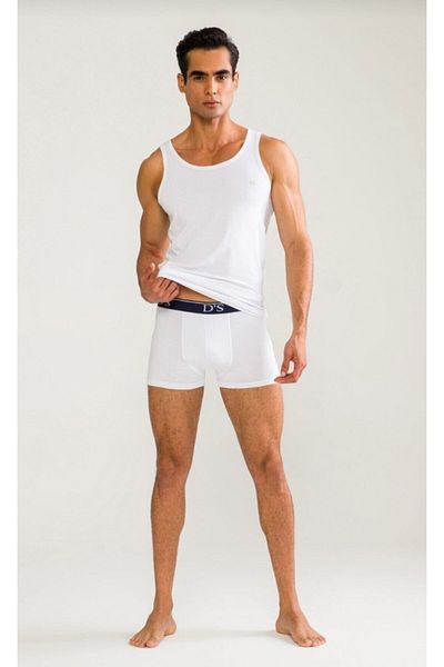 D'S Damat Ανδρικό Comfort Σετ Boxer Σετ Λευκό Ds0300