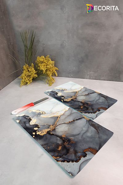 Decorita Glass Cutting Board - Glass Cutting Board |   Stark 2-Piece Cutting Board