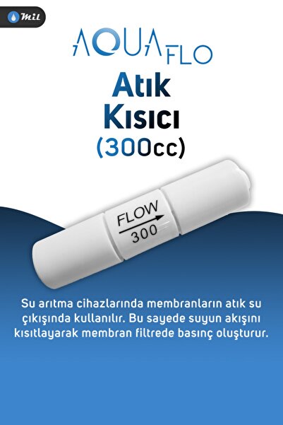 Mil Su Arıtma Cihazı Için Atık Kısıcı Flow 300