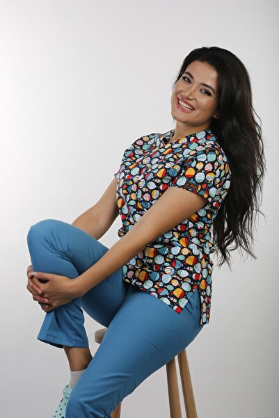 Flexi Kadın Pamuklu Tek Üst Desenli  Forma