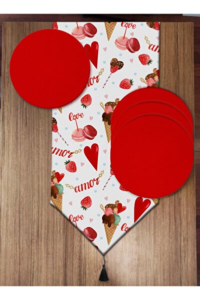 yok yok evim eve dair her şey طقم آيس كريم بالفراولة والمعكرونة مكون من 6 قطع